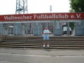 Przed stadionem Hallescher FC